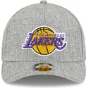 cappellino-curvo-grigio-snapback-9forty-m-crown-a-frame-cotton-weave-dei-los-angeles-lakers-nba-di-new-era
