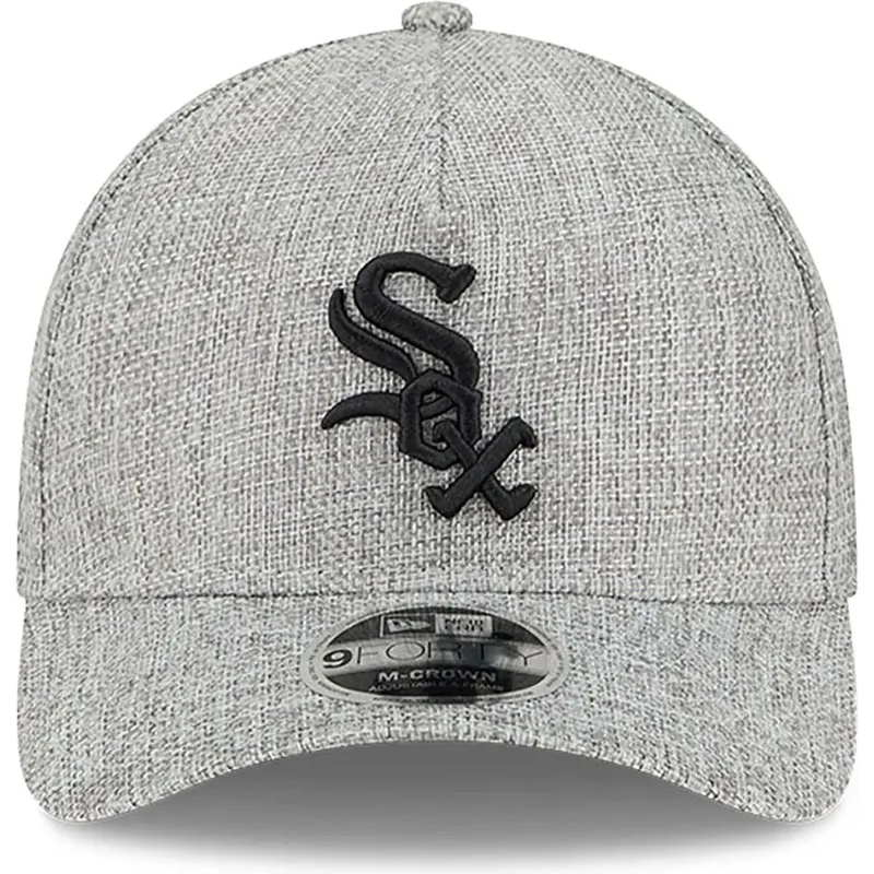 epci-curbata-gri-snapback-9forty-m-crown-a-frame-cotton-weave-de-chicago-white-sox-mlb-de-new-era