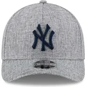 new-era-curved-brim-navy-blue-logo-9forty-m-crown-a-frame-cotton-weave-new-york-yankees-mlb-grey-snapback-cap