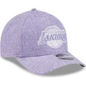 cappellino-curvo-viola-snapback-9forty-m-crown-a-frame-cotton-weave-dei-los-angeles-lakers-nba-di-new-era