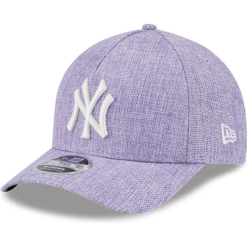 cappellino-curvo-viola-snapback-9forty-m-crown-a-frame-cotton-weave-dei-new-york-yankees-mlb-di-new-era