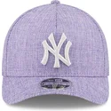 cappellino-snapback-curvo-viola-9forty-m-crown-a-frame-cotton-weave-dei-new-york-yankees-mlb-di-new-era