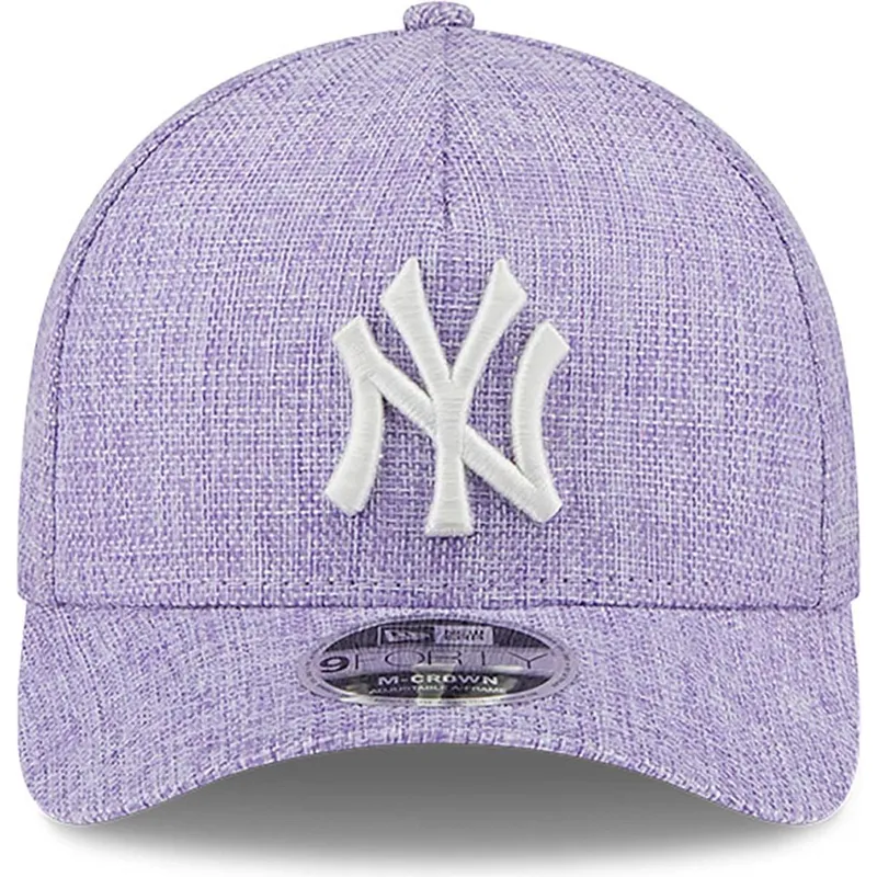 cappellino-curvo-viola-snapback-9forty-m-crown-a-frame-cotton-weave-dei-new-york-yankees-mlb-di-new-era