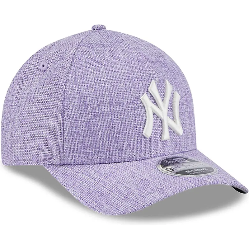 cappellino-curvo-viola-snapback-9forty-m-crown-a-frame-cotton-weave-dei-new-york-yankees-mlb-di-new-era