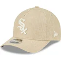 gorra-curva-beige-snapback-9forty-m-crown-a-frame-cotton-weave-de-chicago-white-sox-mlb-de-new-era