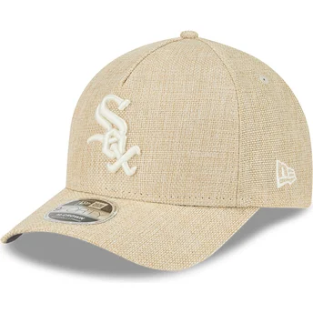 Casquette courbée beige snapback 9FORTY M-Crown A Frame Cotton Weave Chicago White Sox MLB New Era