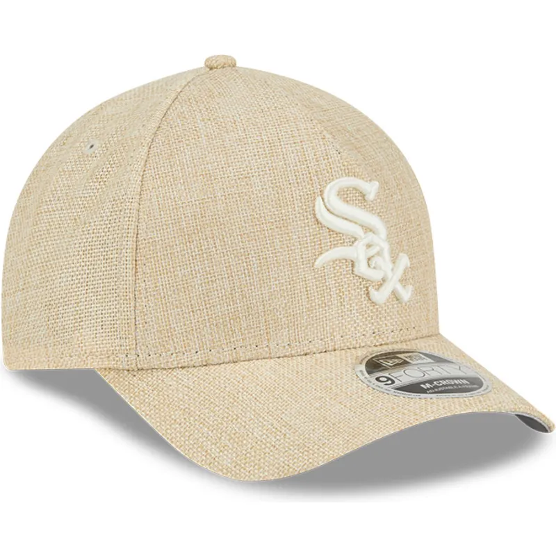 bezowa-czapka-z-daszkiem-snapback-9forty-m-crown-a-frame-cotton-weave-chicago-white-sox-mlb-od-new-era