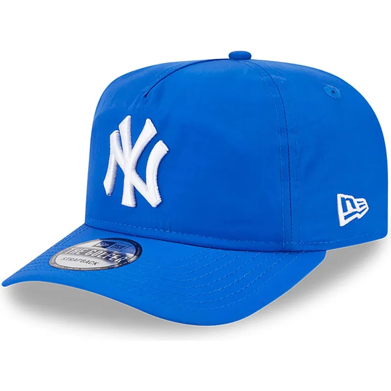 new-era-new-york-yankees-mlb-golfer-everyday-nylon-verstellbare-blaue-kappe-mit-gebogenem-schirm