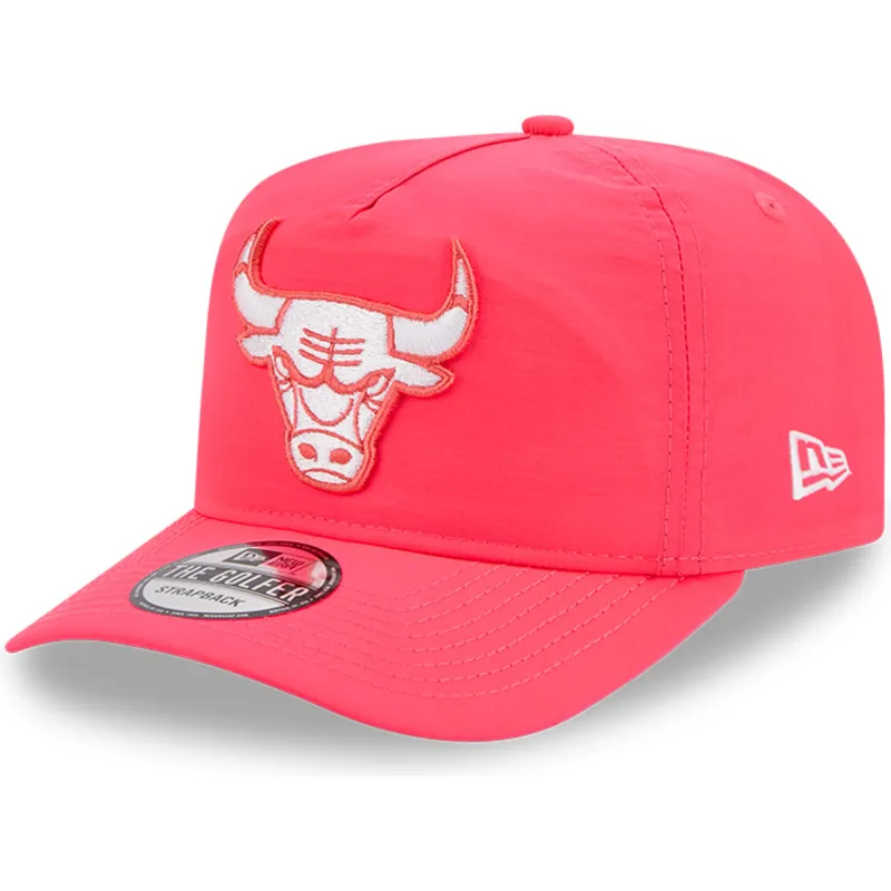 verstellbare-rosa-curved-cap-golfer-everyday-nylon-chicago-bulls-nba-von-new-era