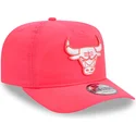 cap-curbata-pink-adjustable-strap-golfer-everyday-nylon-de-chicago-bulls-nba-de-new-era
