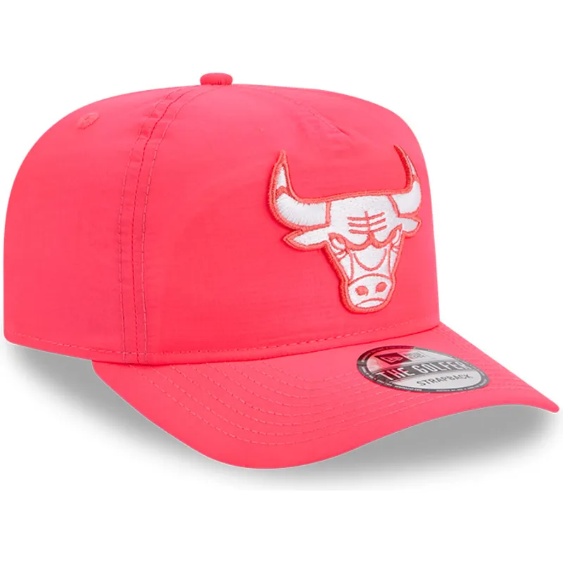 cap-curbata-pink-adjustable-strap-golfer-everyday-nylon-de-chicago-bulls-nba-de-new-era