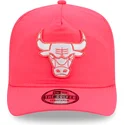 cap-curbata-pink-adjustable-strap-golfer-everyday-nylon-de-chicago-bulls-nba-de-new-era