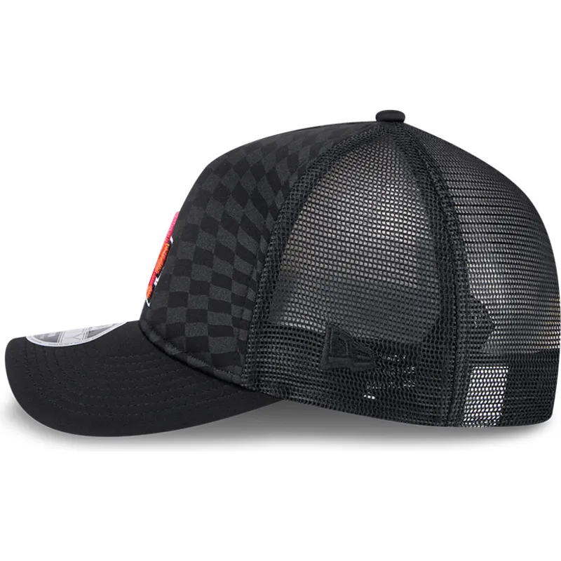 schwarze-trucker-kappe-9forty-m-crown-a-frame-gradient-raceway-der-los-angeles-dodgers-mlb-von-new-era