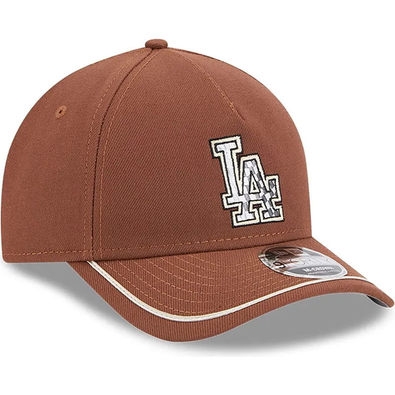 cap-curbata-brown-snapback-9forty-m-crown-a-frame-motorsport-de-los-angeles-dodgers-mlb-de-new-era