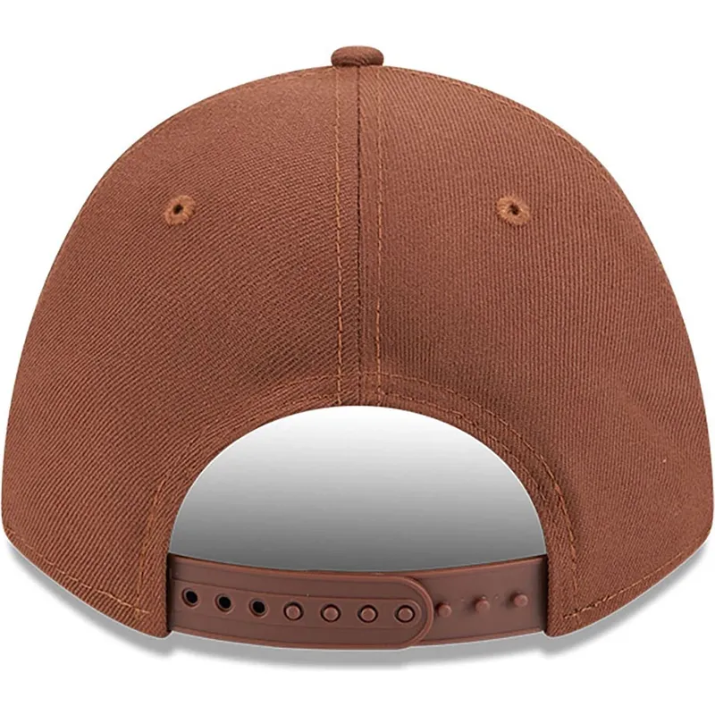 braune-snapback-kappe-9forty-m-crown-a-frame-motorsport-der-los-angeles-dodgers-mlb-von-new-era