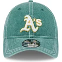 casquette-courbee-verte-ajustable-9twenty-washed-contrast-oakland-athletics-mlb-new-era