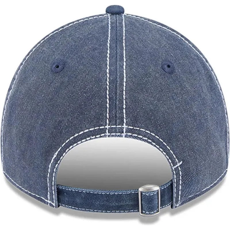 boston-red-sox-mlb-9twenty-washed-contrast-verstellbare-blaue-kappe-mit-gebogenem-schirm-von-new-era