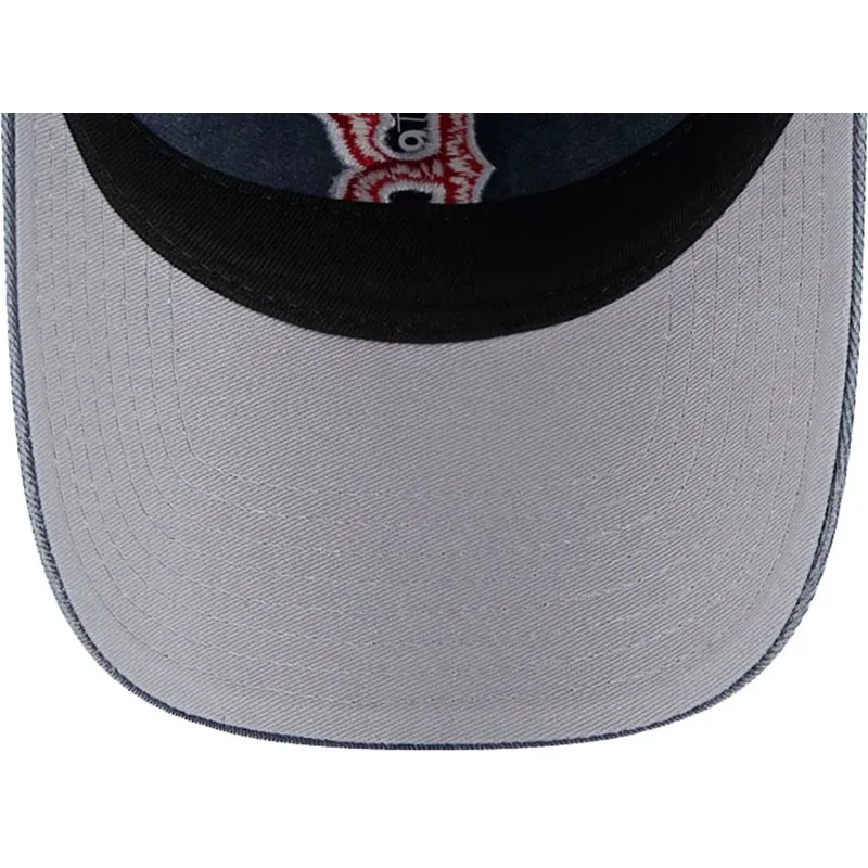 boston-red-sox-mlb-9twenty-washed-contrast-verstellbare-blaue-kappe-mit-gebogenem-schirm-von-new-era