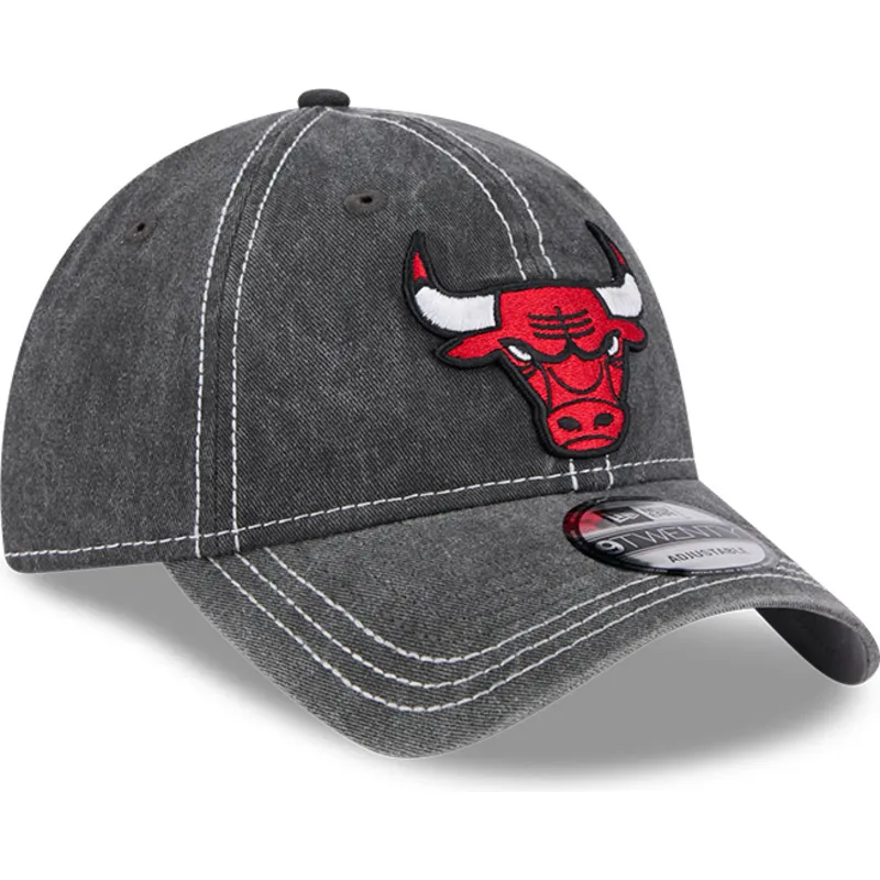 chicago-bulls-nba-9twenty-washed-contrast-verstellbare-graue-kappe-von-new-era