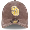 san-diego-padres-mlb-new-era-9twenty-tvattad-kontrast-brun-justerbar-kurvkeps