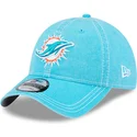 casquette-courbee-bleue-ajustable-9twenty-washed-contrast-miami-dolphins-nfl-new-era