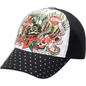 cappellino-curvo-bianco-e-nero-regolabile-true-til-death-di-ed-hardy