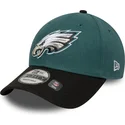 verstellbare-grun-schwarze-kappe-9forty-the-league-der-philadelphia-eagles-nfl-von-new-era