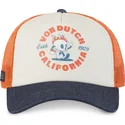 trucker-cap-beige-orange-und-blau-crew22-von-von-dutch