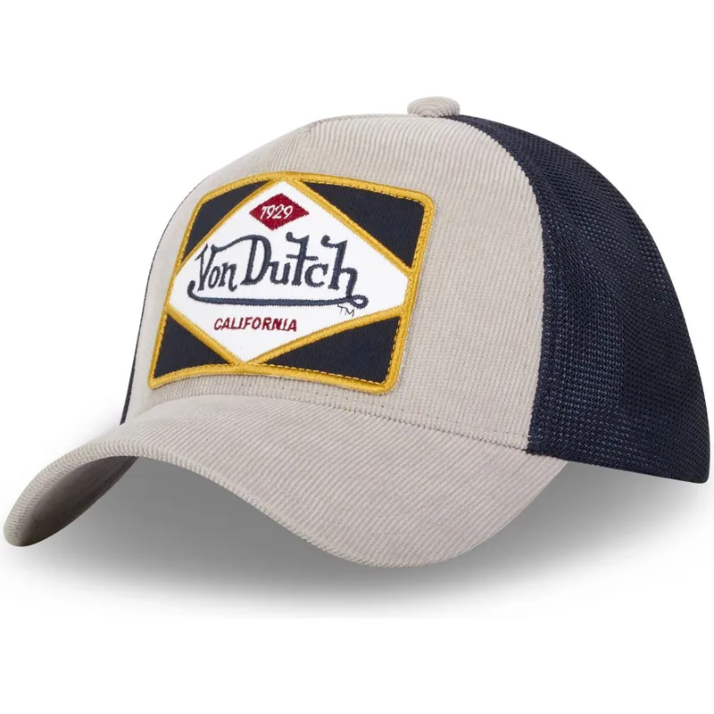 gra-och-marinbla-trucker-keps-gry-fran-von-dutch