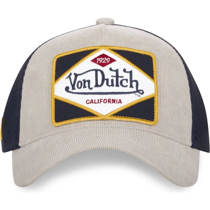 gra-och-marinbla-trucker-keps-gry-fran-von-dutch