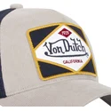 gra-och-marinbla-trucker-keps-gry-fran-von-dutch