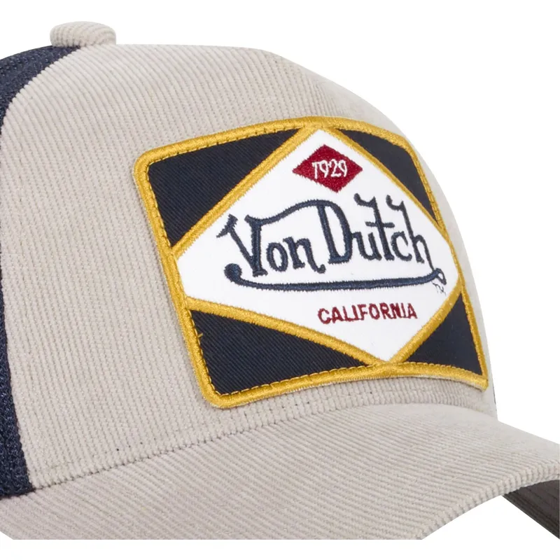 von-dutch-gry-graue-und-marineblaue-trucker-kappe
