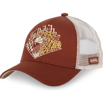 Casquette trucker marron et beige GUE Von Dutch