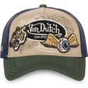 truckerkeps-beige-bla-och-gron-patches07-fran-von-dutch