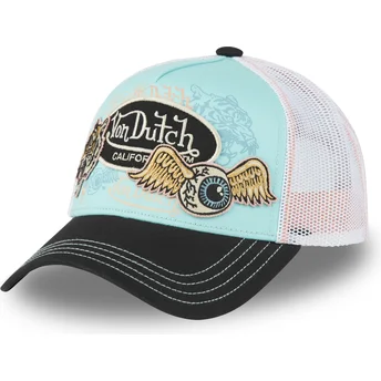 Gorra trucker azul, blanca y negra PATCHES08 de Von Dutch