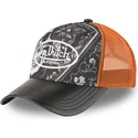 casquette-trucker-noire-et-orange-subl01-von-dutch