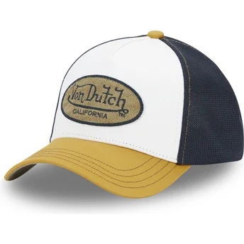 Gorra trucker blanca, negra y amarilla TERRY04 de Von Dutch