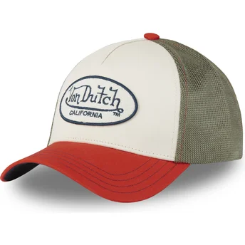 Gorra trucker beige, verde y roja TERRY07 de Von Dutch