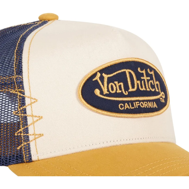 truckerkeps-beige-bla-och-gul-used-05-fran-von-dutch