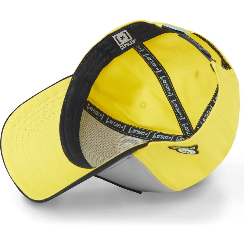 cappello-snapback-con-visiera-curva-grigio-giallo-e-nero-bugs-bunny-loo11-bep1-looney-tunes-di-capslab