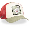 casquette-trucker-beige-rouge-et-verte-bugs-bunny-loo11-bug1-looney-tunes-capslab