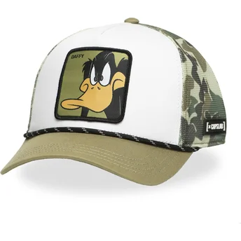 Capslab Daffy Duck LOO11 CAM Looney Tunes White and Camouflage Trucker Hat