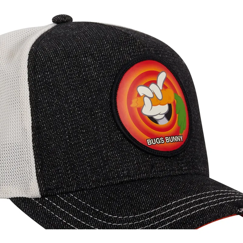 cappellino-trucker-nero-e-bianco-bugs-bunny-loo11-han-looney-tunes-di-capslab