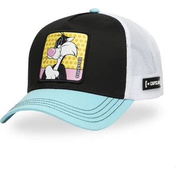 Gorra trucker negra, blanca y azul Silvestre LOO11 SYL Looney Tunes de Capslab