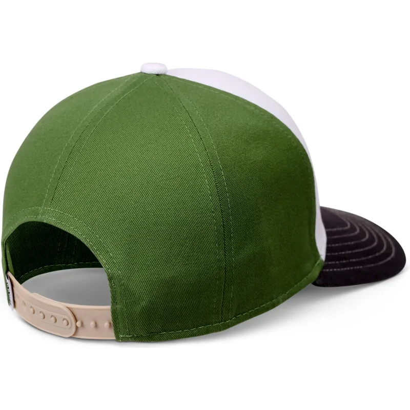 cappellino-curvo-bianco-verde-e-nero-snapback-per-bambino-waffle-food-di-djinns