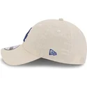 casquette-courbee-beige-ajustable-avec-logo-bleu-9twenty-linen-spring-training-fan-pack-2025-los-angeles-dodgers-mlb-new-era