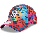 casquette-courbee-multicolore-ajustable-pour-femme-9twenty-spots-spring-training-fan-pack-2025-new-york-yankees-mlb-new-era