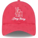 cap-curbata-pink-adjustable-strap-9twenty-pattern-spring-training-fan-pack-2025-de-los-angeles-dodgers-mlb-de-new-era