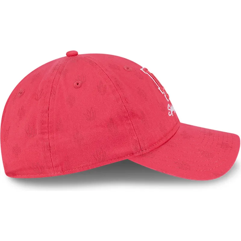cap-curbata-pink-adjustable-strap-9twenty-pattern-spring-training-fan-pack-2025-de-los-angeles-dodgers-mlb-de-new-era