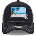 gorra-trucker-azul-marino-y-blanca-9forty-a-frame-patch-spring-training-fan-pack-2025-de-new-york-yankees-mlb-de-new-era